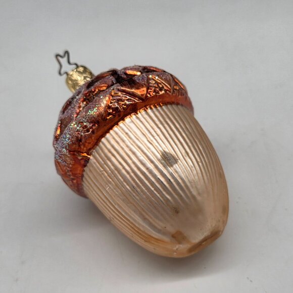 Inge Glas Acorn German Glass Christmas Ornament 3" - Picture 5 of 5